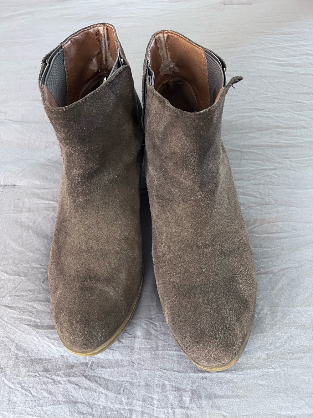 Lucky Brand Women's Suede Ankle Boots in Dark Brown